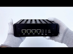 Intel N100 4 LAN Dual COM Endüstriyel Mini Fansiz Bilgisayar WIFI DDR4 16G RAM Windows Linux ile