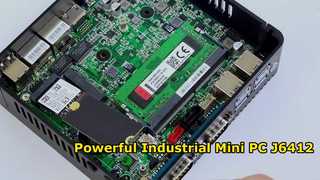 Intel Celeron J6412 Endüstriyel Mini PC 4 Core 4 Thread Dual LAN Dual COM ile