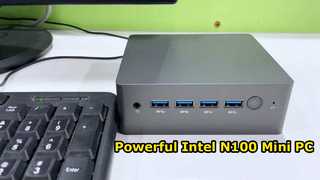 Intel N100 İşlemci Dört USB DDR4 ile Çift LAN Mini PC Ev Ofisi için 46GB RAM