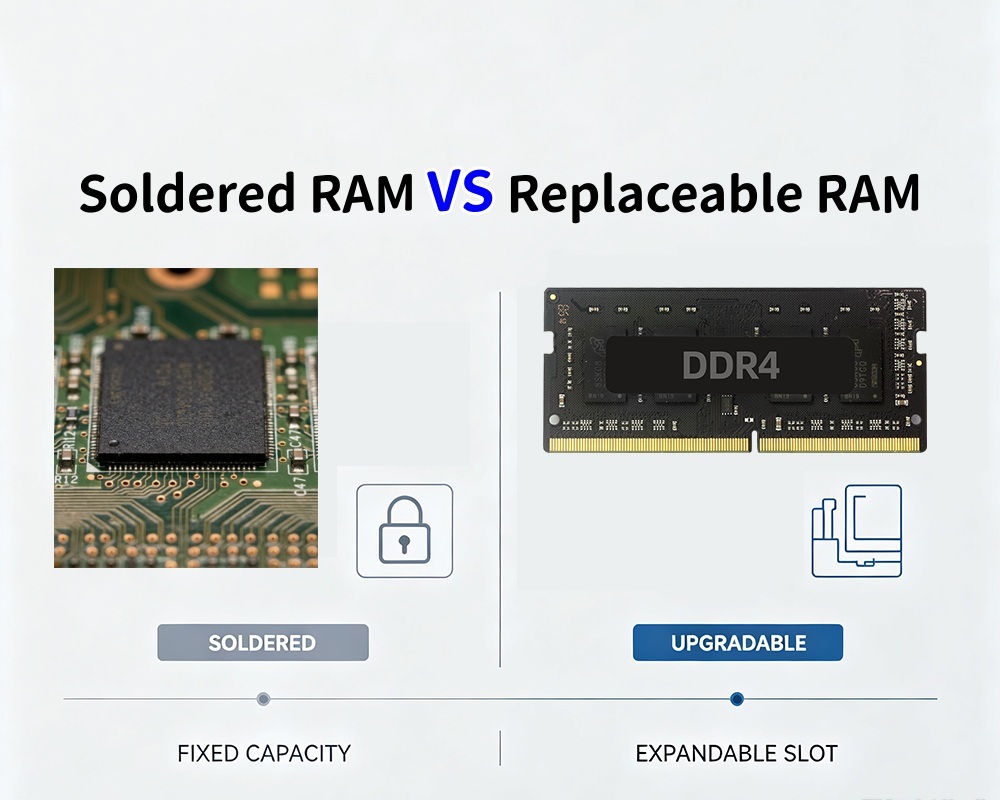 Şirketin en son blog yazıları Lehimlenmiş RAM VS Değiştirilebilir RAM Mini PC Yükseltme Potansiyelinin Derinlemesine Karşılaştırması