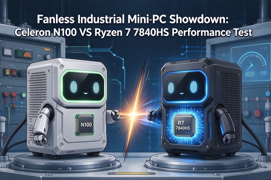 Şirketin en son blog yazıları Fanless Industrial Mini PC Showdown: Celeron N100 VS Ryzen 7 7840HS Performance Test
