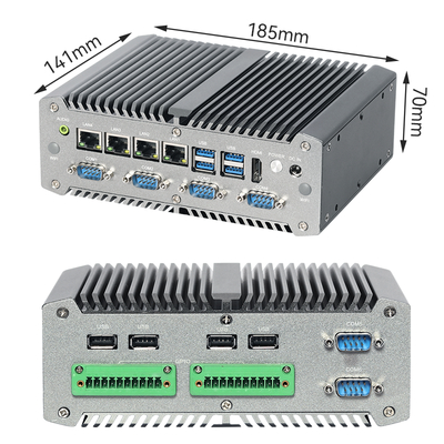 satın al Dört LAN ve Altı COM'lu Intel Core I7-10510U İşlemcili Endüstriyel Mini PC online manufacture