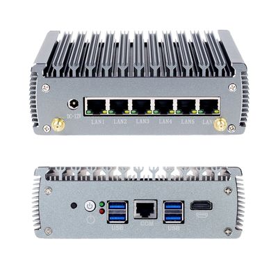 satın al Intel Celeron J6412 PC Altı LAN Bir COM ve 4 USB Mini Bilgisayarla Çevrimiçi üretim