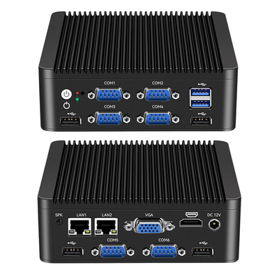 satın almak Intel N5000 J4125 4 çekirdekli Mini PC ile çift LAN 6 COM ve DDR4 8G'ye kadar Çevrimiçi üretim