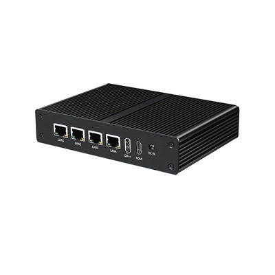 Endüstriyel Fanless Mini Bilgisayar Linux Intel N100 DDR4 16G RAM 4LAN Çift COM
