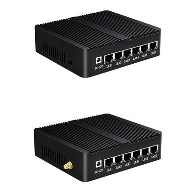 6 Gigabit Ethernet RJ45 J1900 Güvenlik Duvarı Yönlendiricisi Ubuntu Masaüstü Yönlendiricisi Wi-Fi ile
