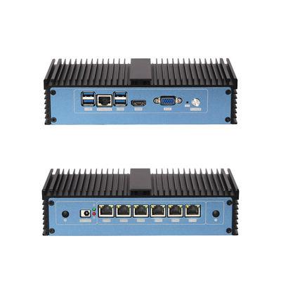 Intel Pentium 4415U İşlemci Yangın Duvarı Mini PC Fanless Soğutma Sistemi 6 Ethernet ile