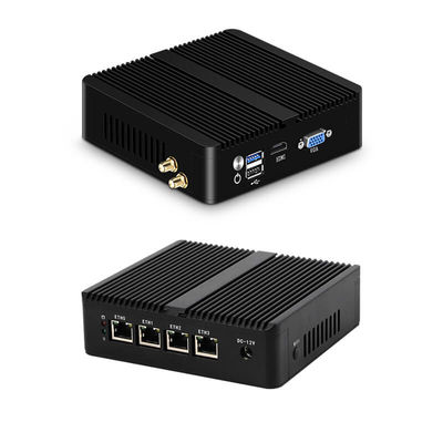 Fanless Firewall Mini PC Router With Celeron N2830 DDR3 8GB RAM Aluminum Chassis