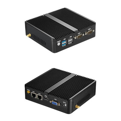 Çift Ethernet Çift COM Endüstriyel Fansiz Bilgisayar Windows 10 Linux Mini Masaüstü
