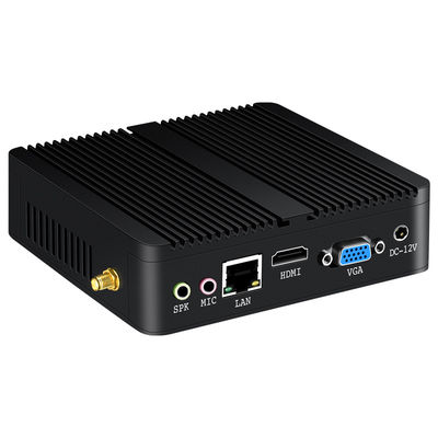 Tek Ethernet Fanless Mini PC 6USB Arayüzleri Protable Home Office Bilgisayarı