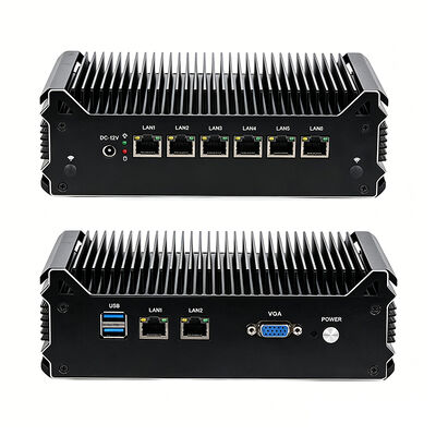 Güvenlik Duvarı 8 Intel 1211AT Gigabit Ethermet Portları Yumuşak Yönlendirici Intel Celeron 3865U İşlemci DDR4 2 USB 3.0 Mini PC